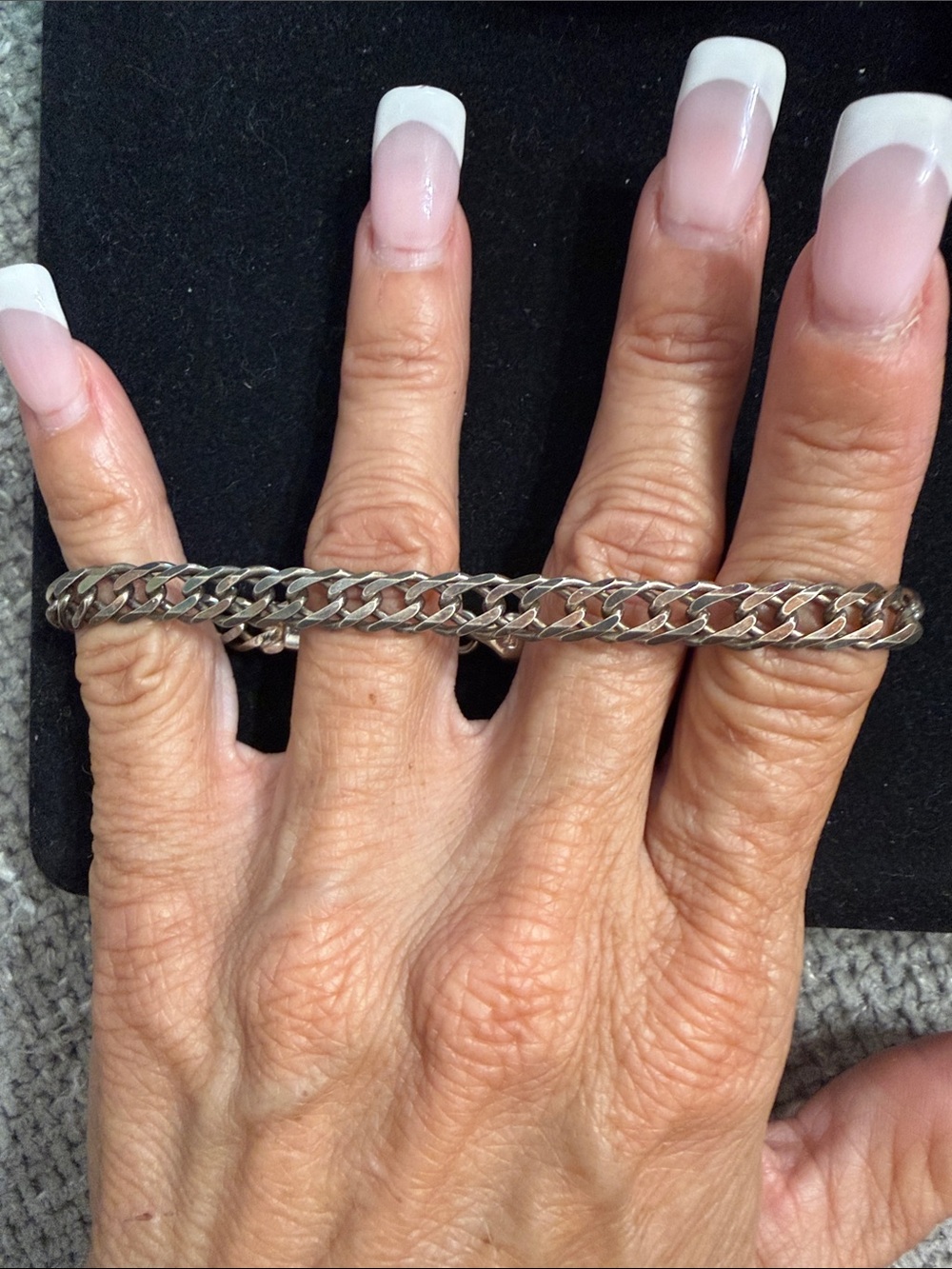 Sterling Silver Twisted Curb Chain Bracelet - Silver